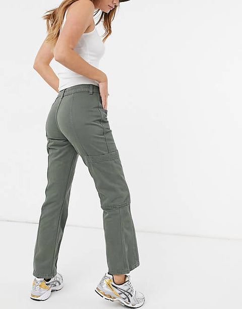 Asos Design Women's Khaki Jeans ANF546 (LR77)
