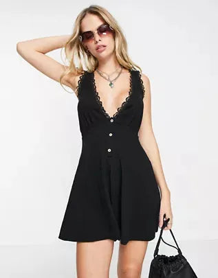 Asos Design Women's Black Jumpsuit ANF784