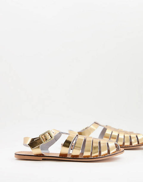 ASOS Design  Women's Gold Sandal ANS346(shoes 54) shr