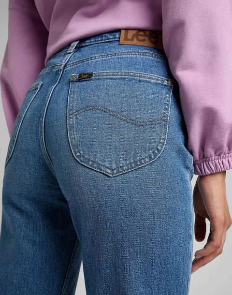 Lee Women's Blue Carol Mid Trashed Jeans | Lee In Lebanon
