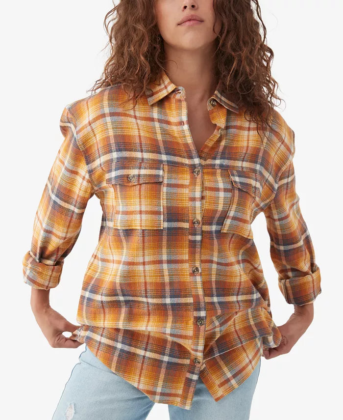 ONeill Women's Multicolor Coat Check Cotton Flannel Shirt |ONeill In Lebanon