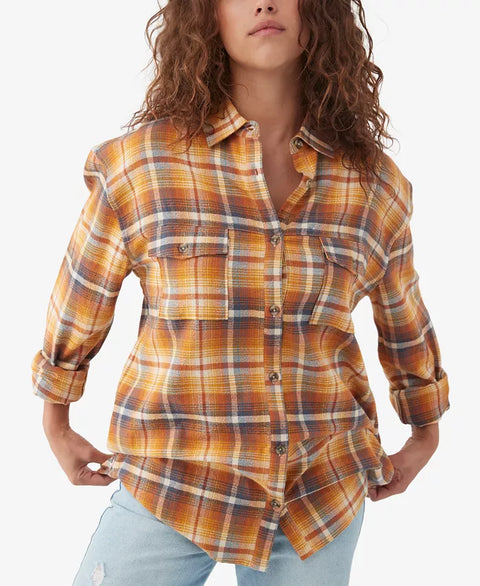 ONeill Women's Multicolor Coat Check Cotton Flannel Shirt |ONeill In Lebanon