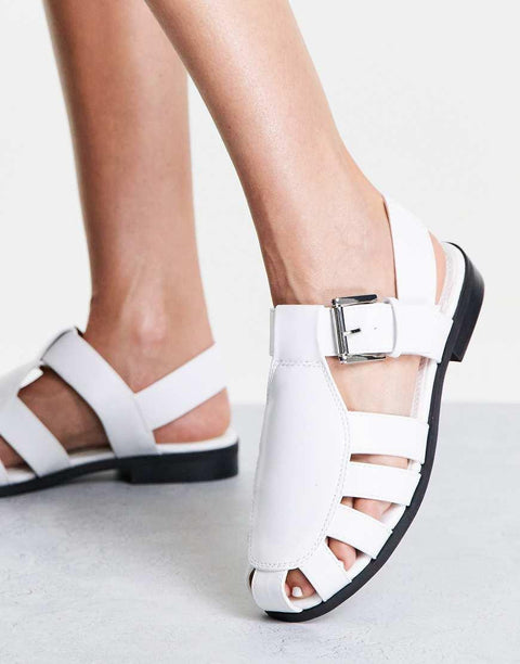 ASOS DESIGN Women's White Sandal  ANS1003
