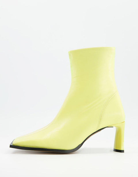 Asos Design Women's Yellow High Heeled Boots ANS1002