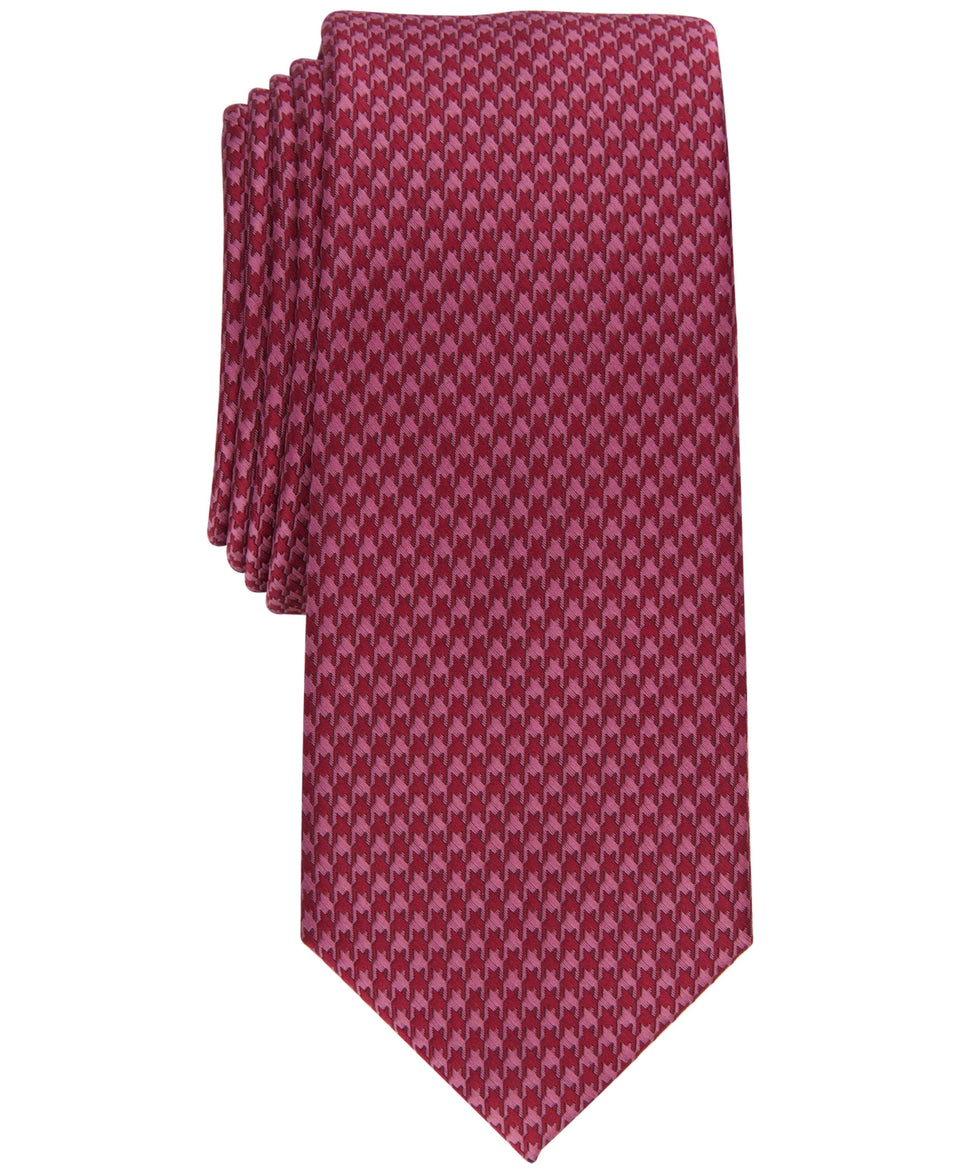 Alfani Men's Burgundy Moore Houndstooth Tie | Alfani In Lebanon