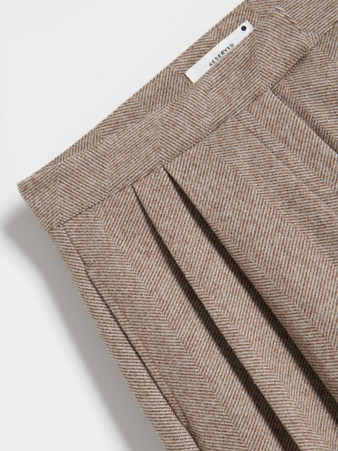 Reserved Women's Beige Pressed Crease Cigarette Trousers | Reserved In Lebanon