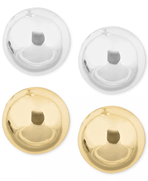 Nine West Women's Gold-Tone and Silver-Tone Stud Duo Earring Set|Nine West In Lebanon