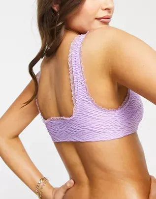 Asos Design Women's Lilac Bikini Top ANF964