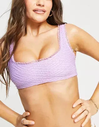 Asos Design Women's Lilac Bikini Top ANF964
