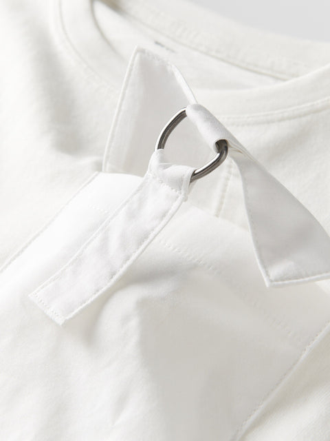Reserved Girl's White T-Shirt With A Pocket | Reserved In Lebanon