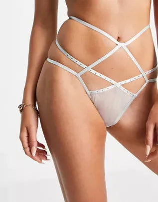 ASOS DESIGN Women's Baby Blue Thong ANF757