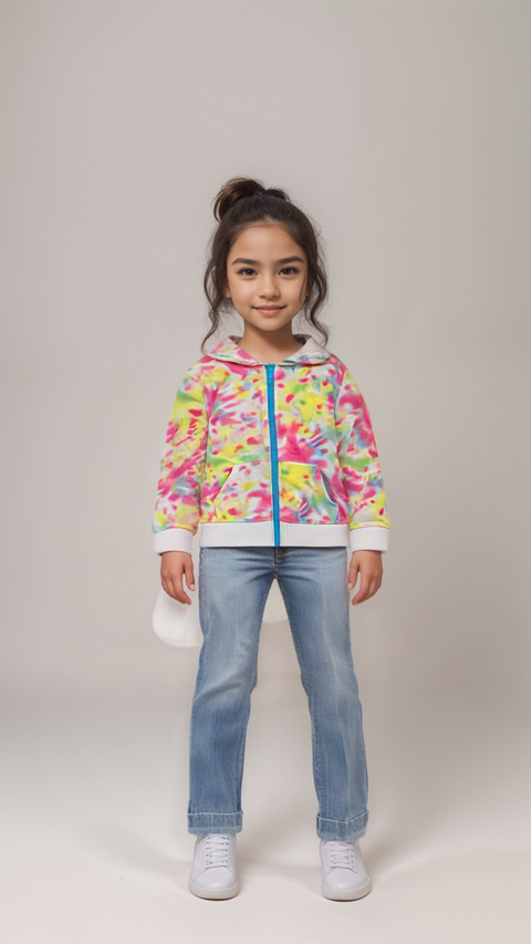 Terranova Girl's Multicolor Zippered Jacket |Terranova In Lebanon