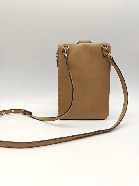 I.N.C Women's Beige Charlii Bangle Handle Faux-Leather Crossbody Bag | I.N.C In Lebanon