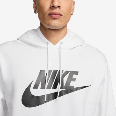 Nike Men's White Club Pullover Fleece Hoodie |Nike In Lebanon