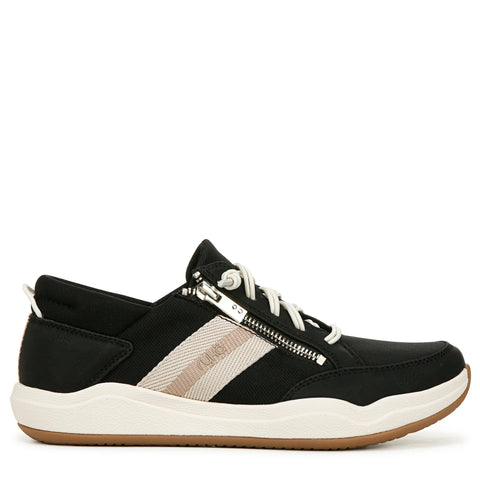 Ryka Women's Black Carefree Zip Slip On Wide Width Sneaker | Ryka In Lebanon