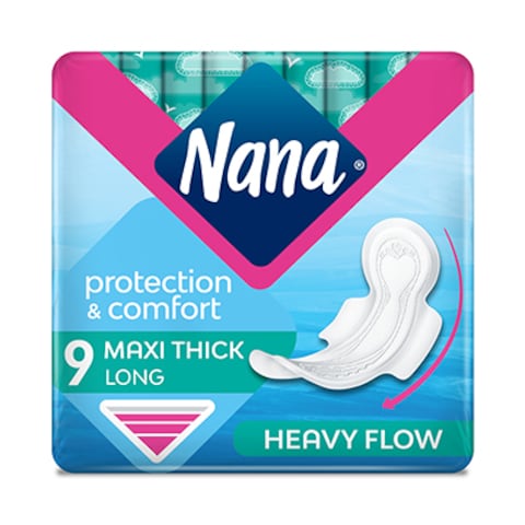 Nana Protection & Comfort Ladies Pads Maxi Thick Long9 Pads | Nana In Lebanon