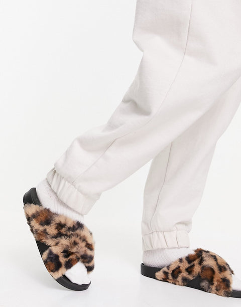 ASOS Design  Women's Leopard Slipper ANS429 shr