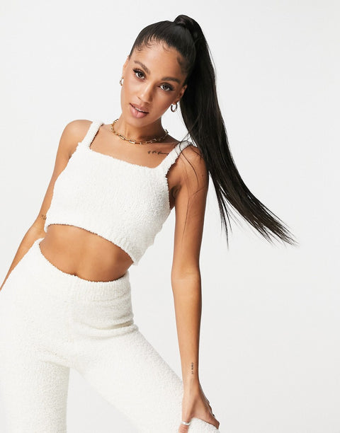 Missguided Women's Off  White Crop Top AMF460(TP33)(TP5)