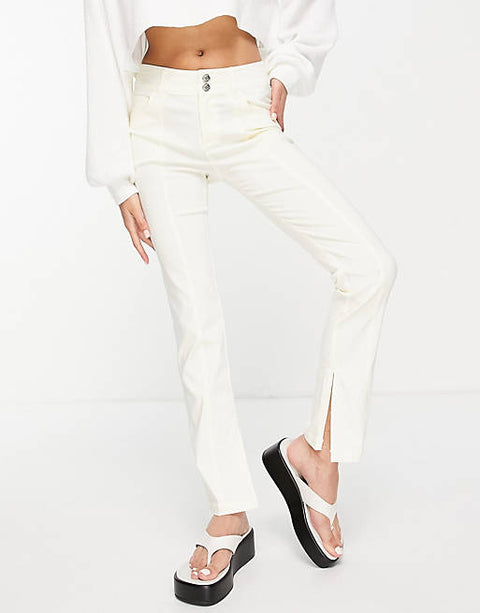 ASOS DESIGN  Women's Cream Jeans AMF738  FM21 B63