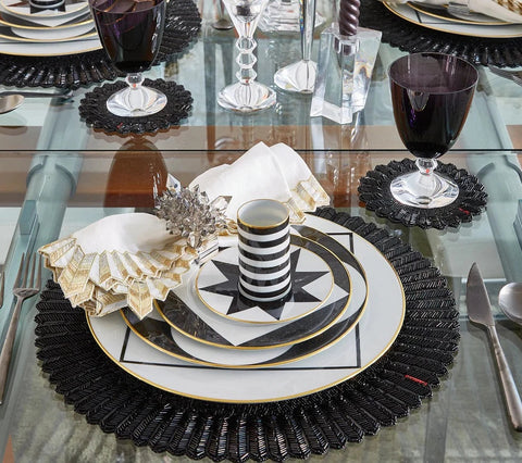 Baccarat x Kim Seybert White Etoile Set Of 4 Dinner Napkin |Baccarat x Kim Seybert In Lebanon