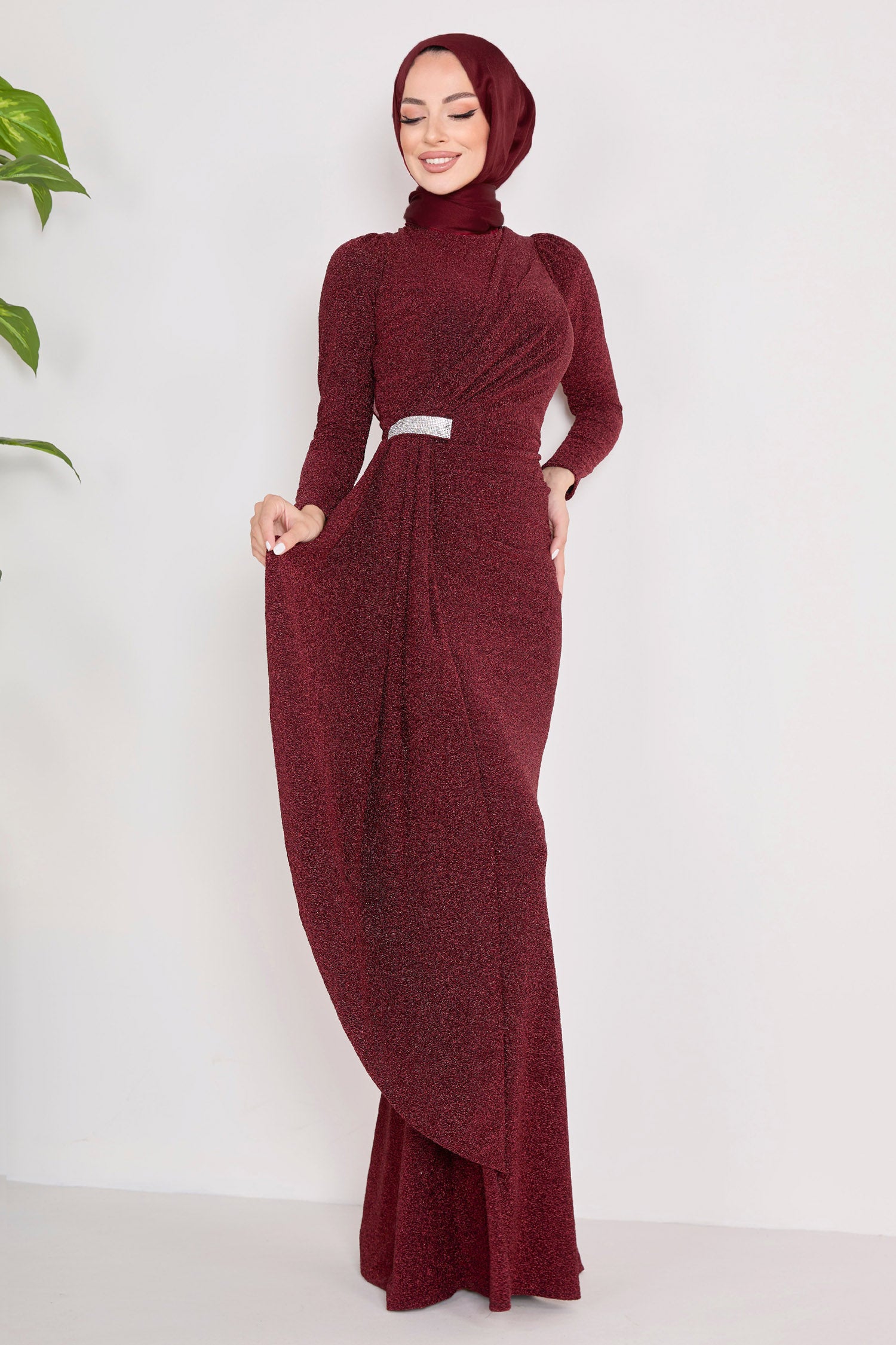 SD Women's Burgundy Dress 23120  ATR31