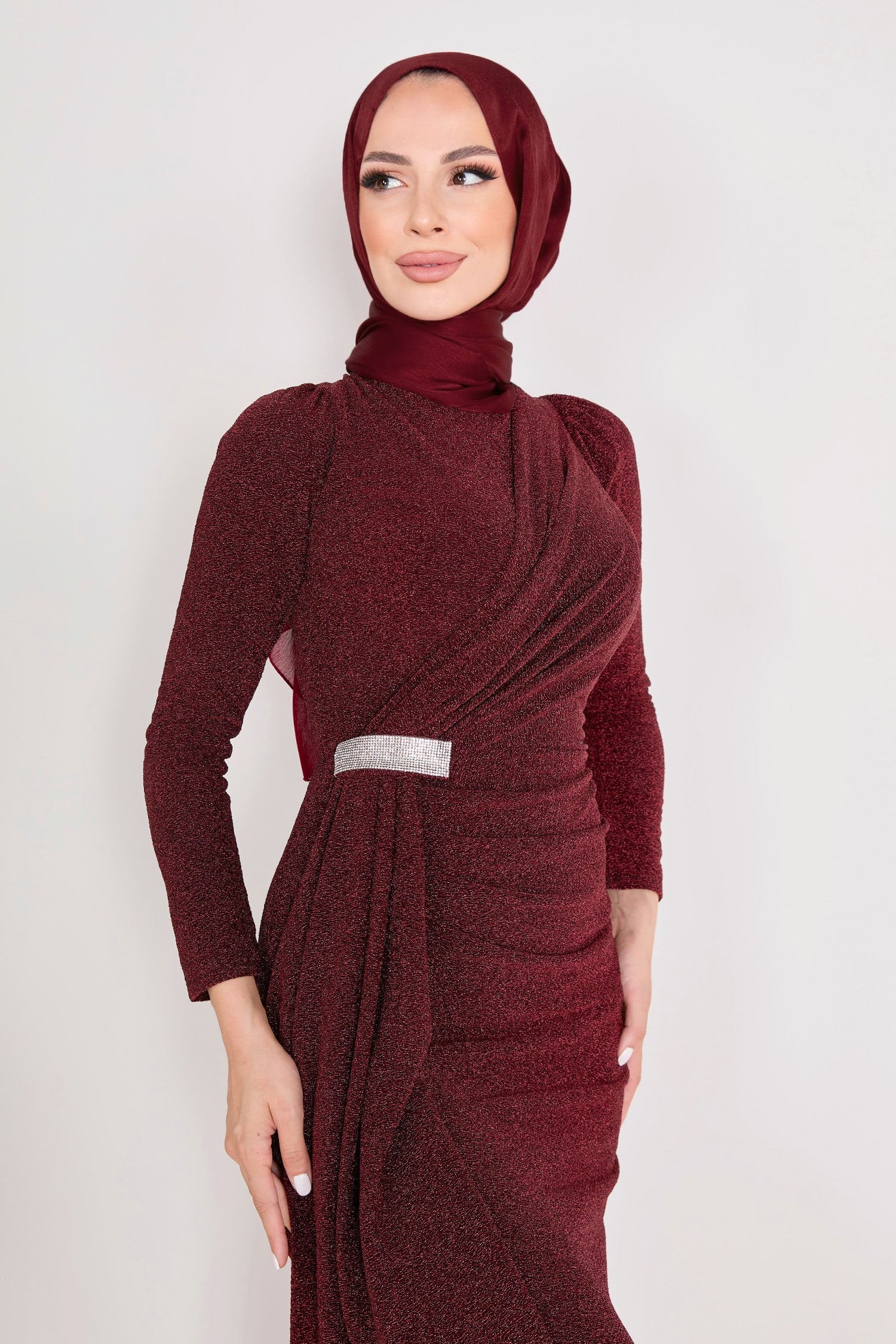 SD Women's Burgundy Dress 23120  ATR31