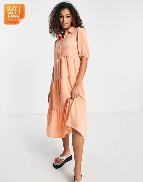 New Look Women's Coral  Dress AMF1137