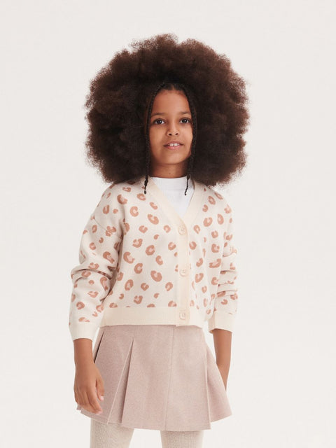 Reserved Girl's White & Beige Striped Skirt | Reserved In Lebanon