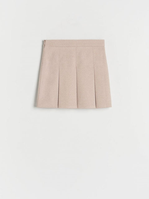 Reserved Girl's White & Beige Striped Skirt | Reserved In Lebanon