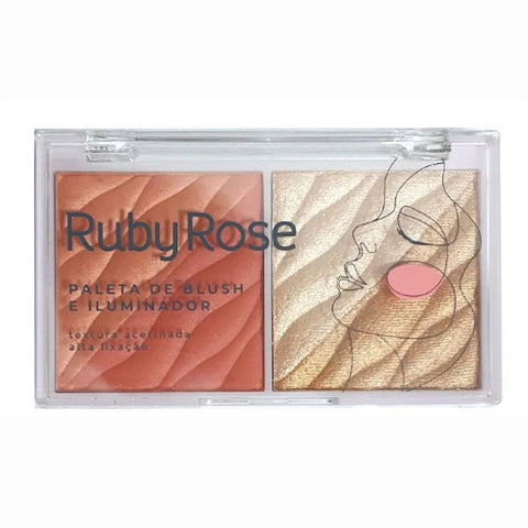 Ruby Rose Palette Blush & Highlighter HB-7533