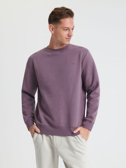 Sinsay Men's Plum Crew Neck Long Sleeve Sweatshirt |Sinsay In Lebanon