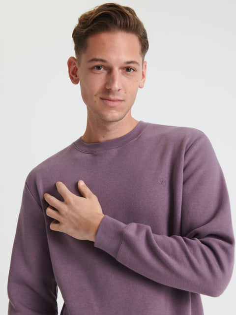 Sinsay Men's Plum Crew Neck Long Sleeve Sweatshirt |Sinsay In Lebanon