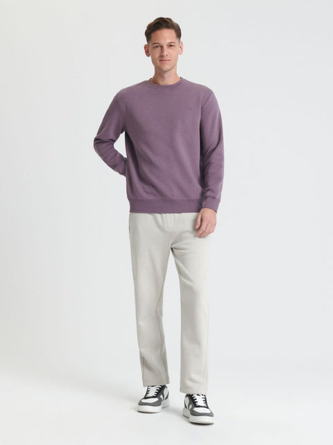 Sinsay Men's Plum Crew Neck Long Sleeve Sweatshirt |Sinsay In Lebanon