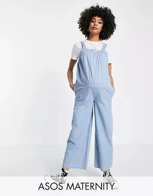 Asos Design Maternity Women's Blue Jumpsuit ANF803