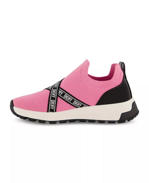 DKNY Girl's Fuchsia Danni Knit Slip On Sneakers | DKNY In Lebanon
