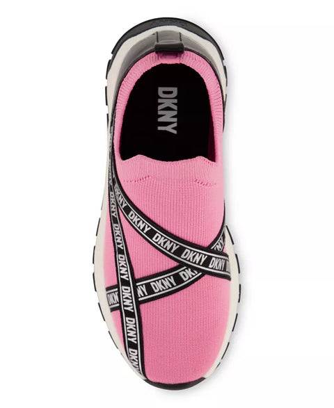 DKNY Girl's Fuchsia Danni Knit Slip On Sneakers | DKNY In Lebanon