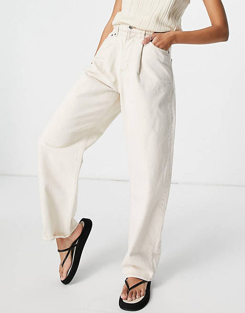Asos Design Women's Ecru Jeans 101262627 AMF843  (SP10) B47 shr