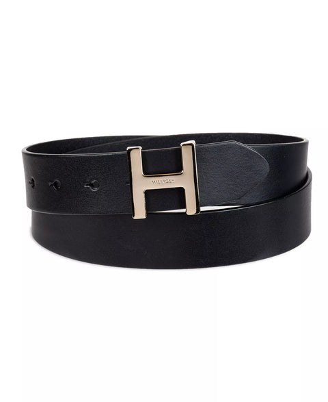 Tommy Hilfiger Women's Black H Monogram Buckle Belt | Tommy Hilfiger In Lebanon