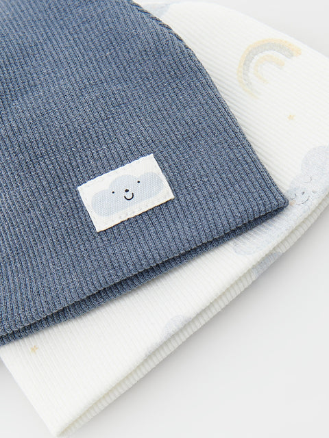 Reserved Baby Boy's Multicolor Cotton Beanie Hat 2 Pack | Reserved In Lebanon