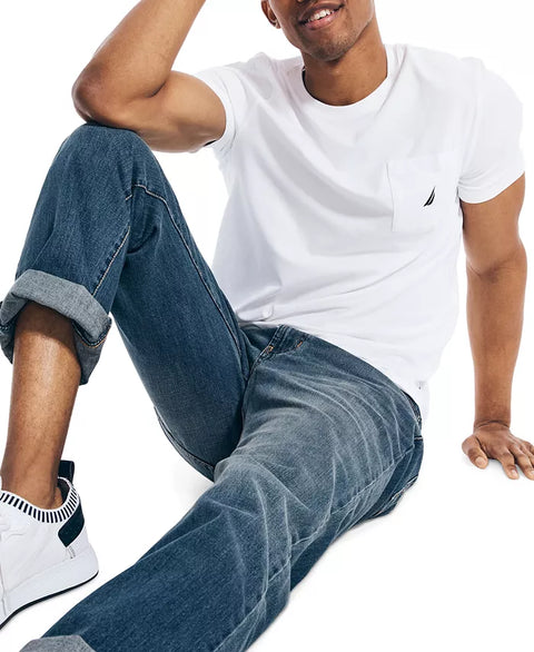 Nautica Men's White Classic-Fit Solid Crew-Neck Pocket T-Shirt | Nautica In Lebanon