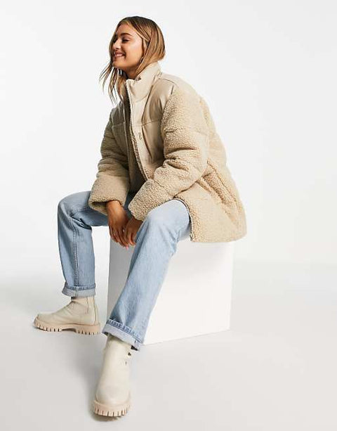 Asos Design Women's Beige Jacket  ANF1774