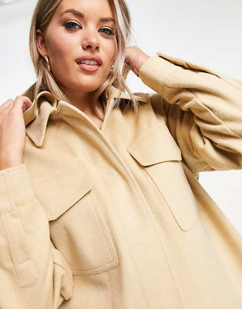 Asos Design Women's Beige Jacket ANF2882
