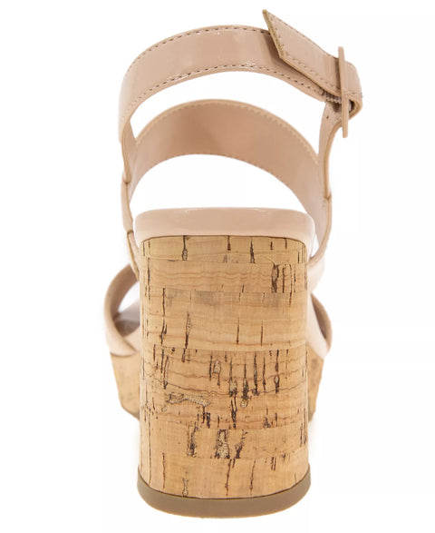 Kenneth Cole Reaction Women's Latte Patent Reebeka Platform Heeled Sandals | Kenneth Cole Reaction in Lebanon