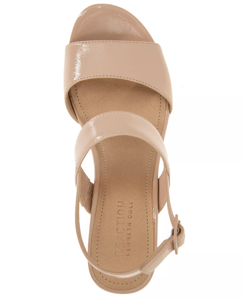 Kenneth Cole Reaction Women's Latte Patent Reebeka Platform Heeled Sandals | Kenneth Cole Reaction in Lebanon