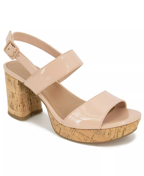 Kenneth Cole Reaction Women's Latte Patent Reebeka Platform Heeled Sandals | Kenneth Cole Reaction in Lebanon