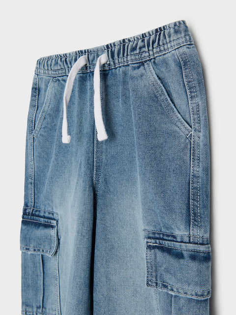 Sinsay Boy's Blue Oversized Jogger Cargo Jeans | Sinsay In Lebanon