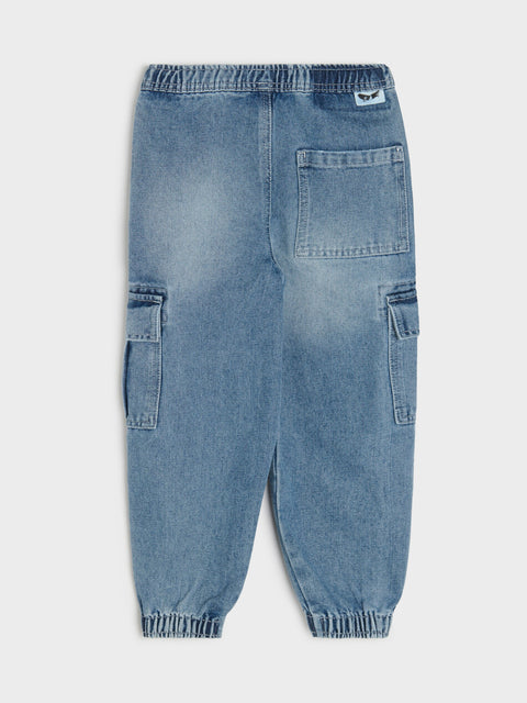 Sinsay Boy's Blue Oversized Jogger Cargo Jeans | Sinsay In Lebanon