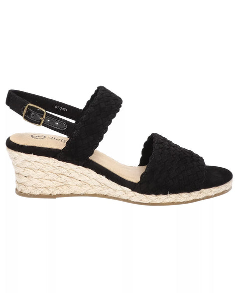 Bella Vita Women's  Black Mariella Espadrille Wedge Heeled Sandals |  Bella Vita in Lebanon