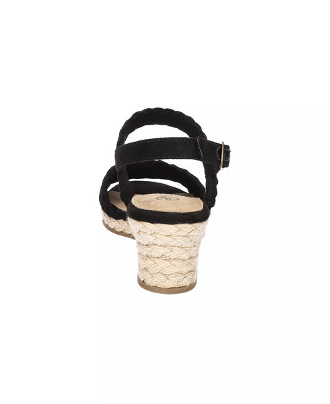 Bella Vita Women's  Black Mariella Espadrille Wedge Heeled Sandals |  Bella Vita in Lebanon