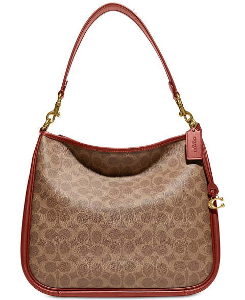 Coach Women's Tan Rust Coated Canvas Signature Cary Shoulder Bag | Coach In Lebanon